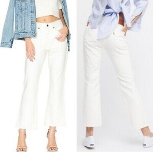 LEVI'S Orange Tag 517 Crop Kick Flare Off White Women's Jeans Sz.30x26